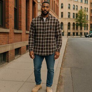 Gianni Kavanagh Urban Brand Long Sleeved Button Down Shirt Men's Medium Retro